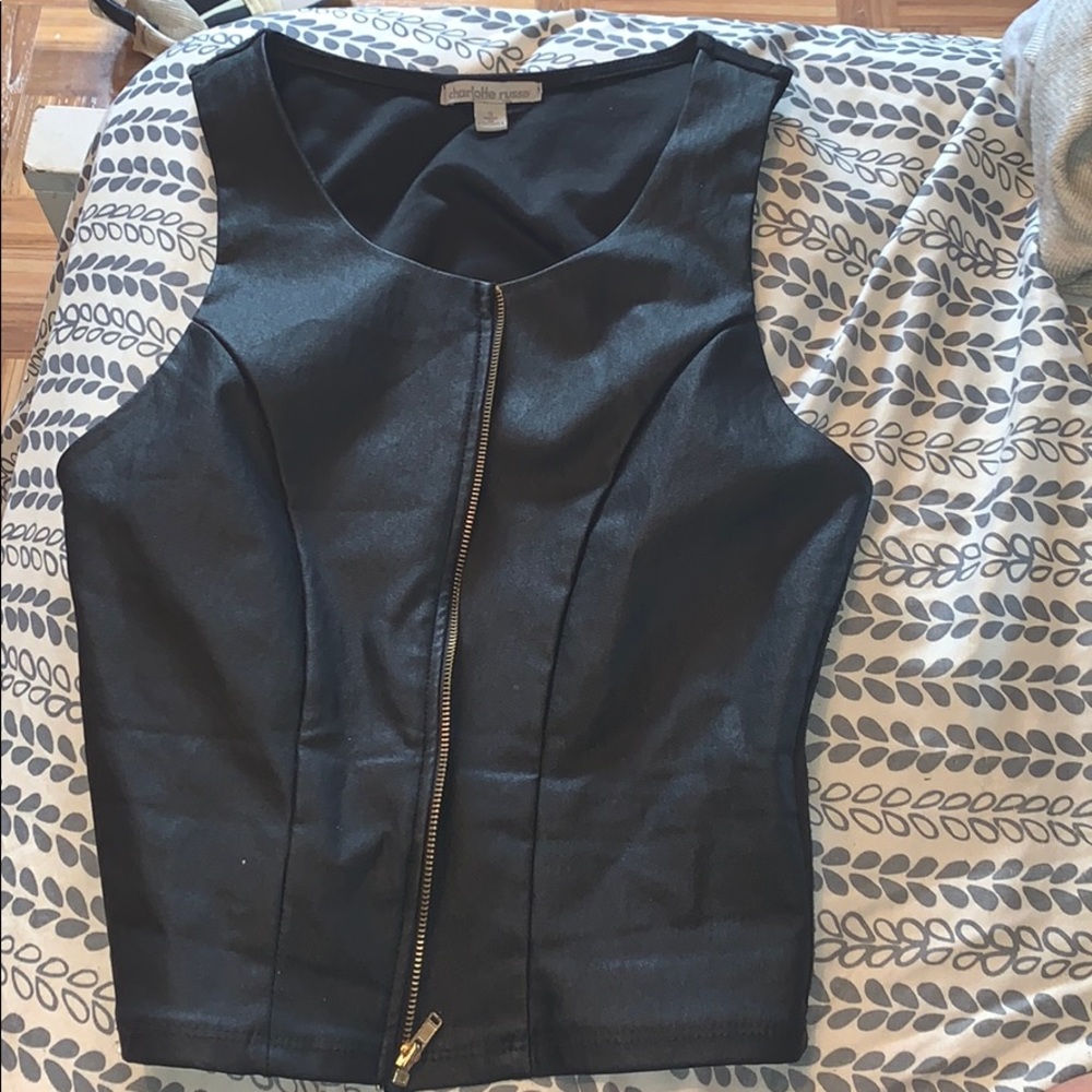 Charlotte Russe Lesther Zip up top
